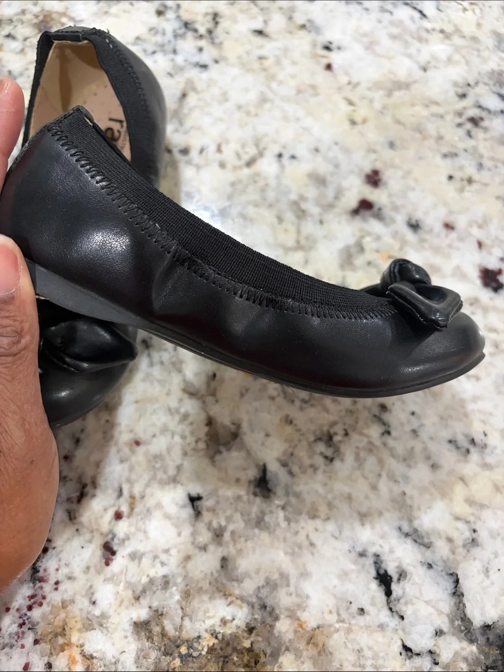 Girls' Sz11 Black Bow Ballet Flats - Nordstrom Rack